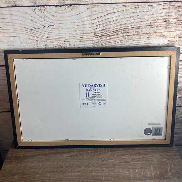 Collectors Yu Darvish Framed Limited Edition#8 Texas Rangers Medallion & Collage - Picture 6 of 8